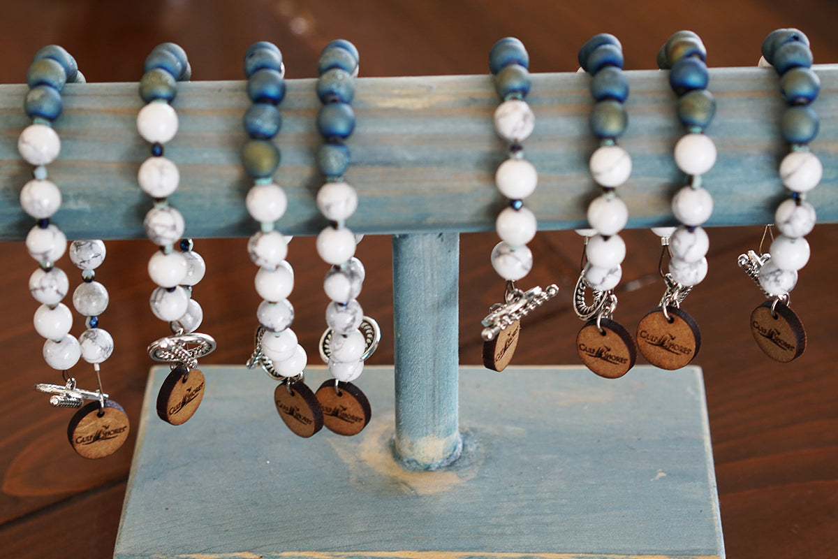 Blue Druzy Stone Bracelet