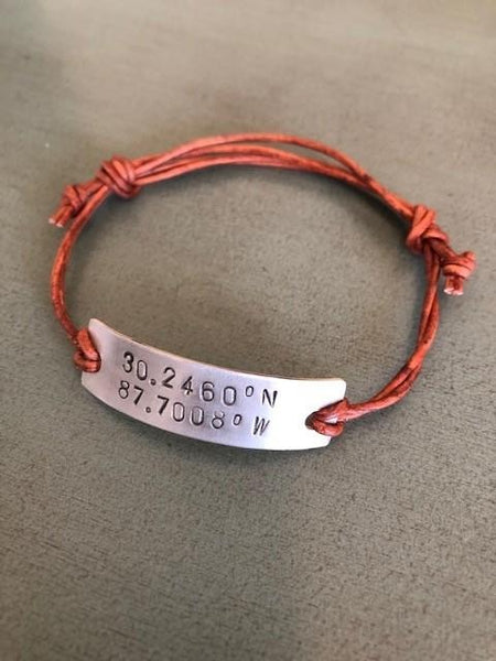 Gulf Shores Coordinates Bracelet