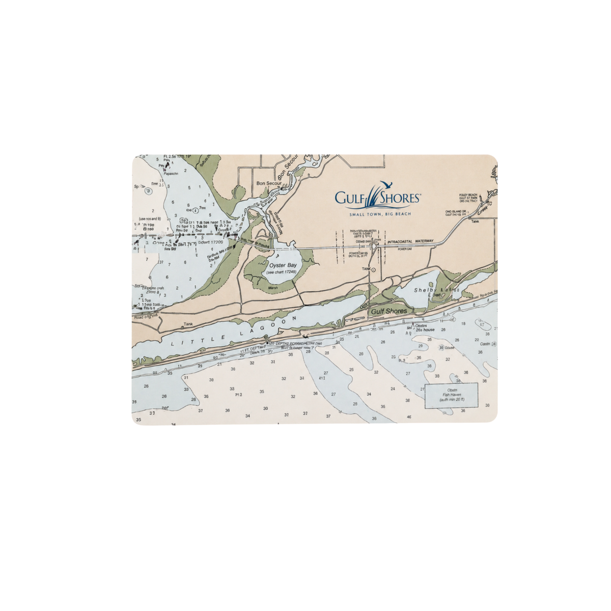 Gulf Shores Map Post Card