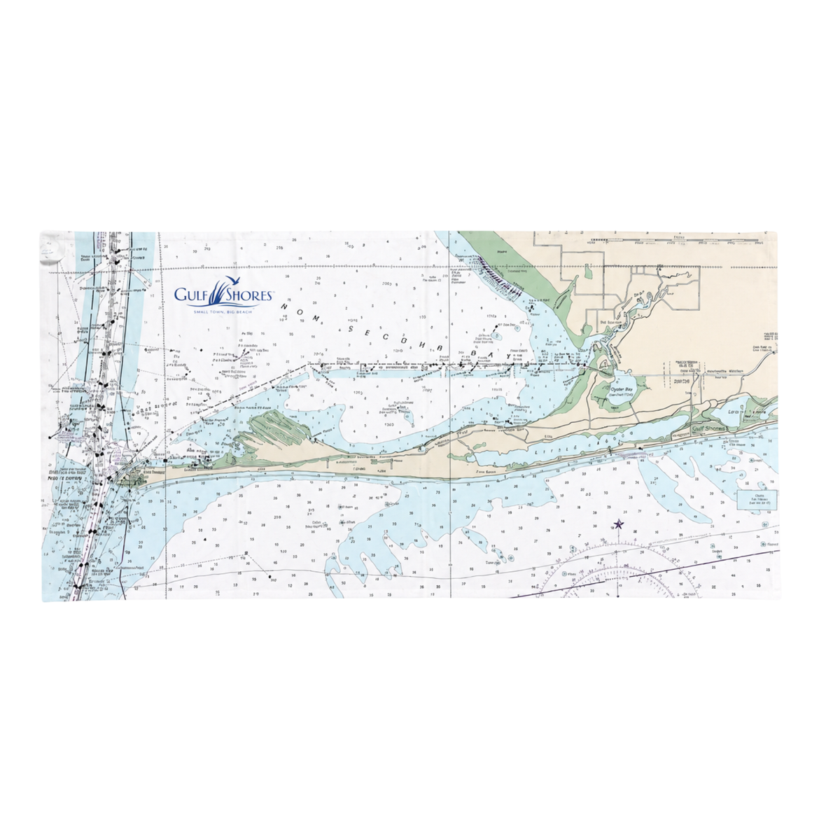 Gulf Shores Map Towel