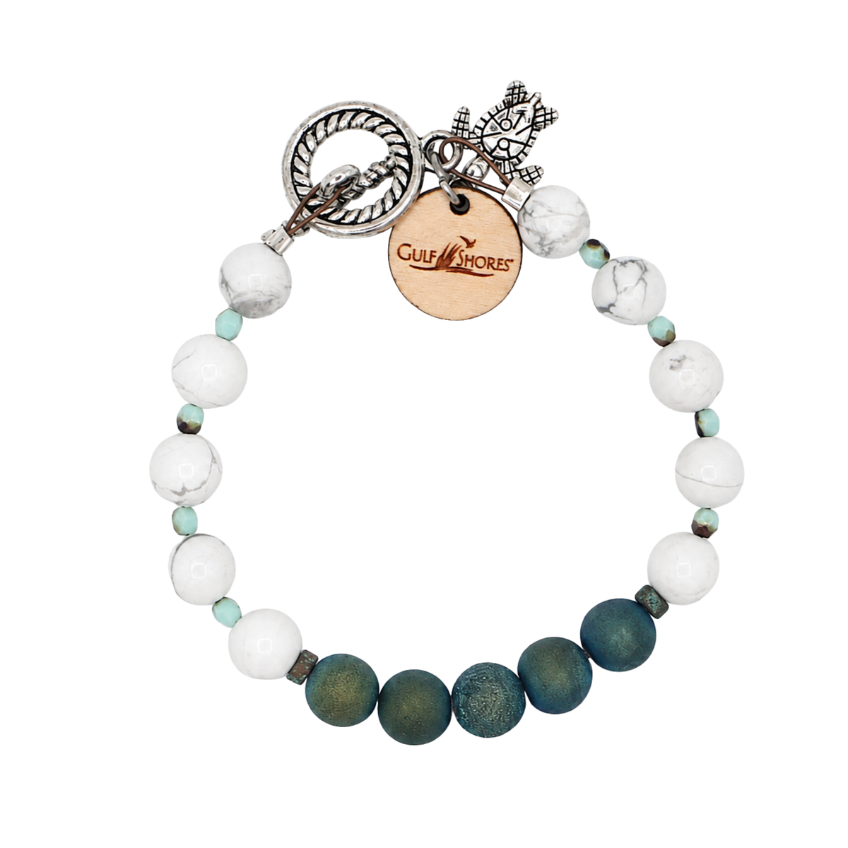 Blue Druzy Stone Bracelet