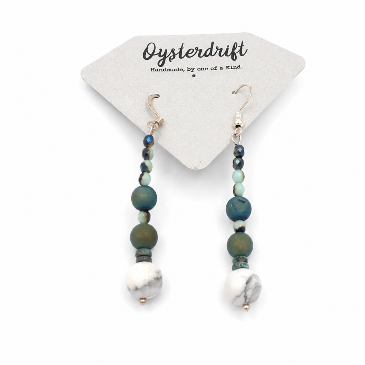 Blue Druzy Earrings