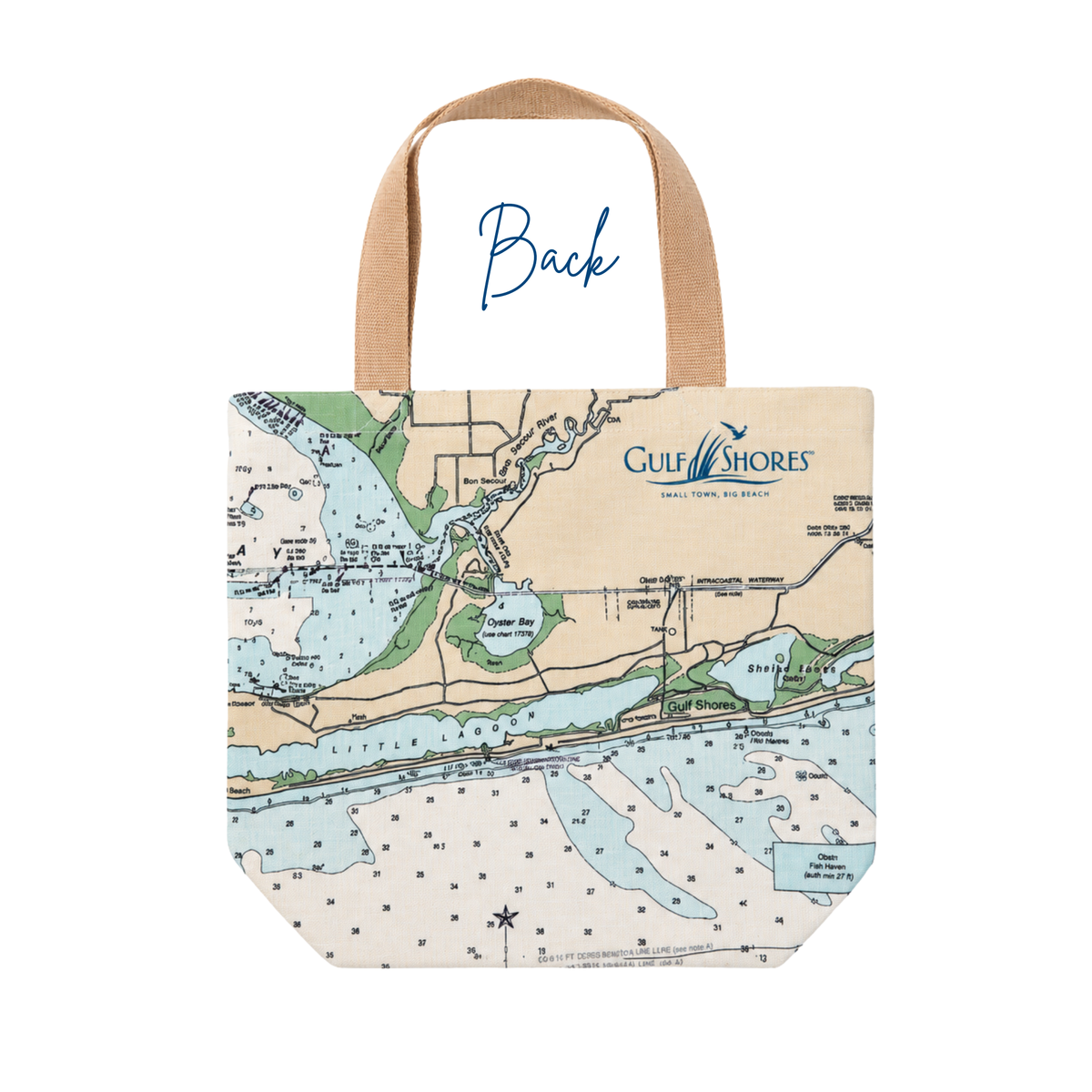 Gulf Shores Map Tote