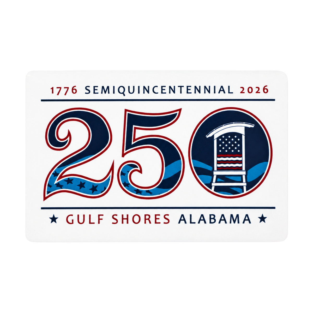 250th Lifeguard Stand Sticker