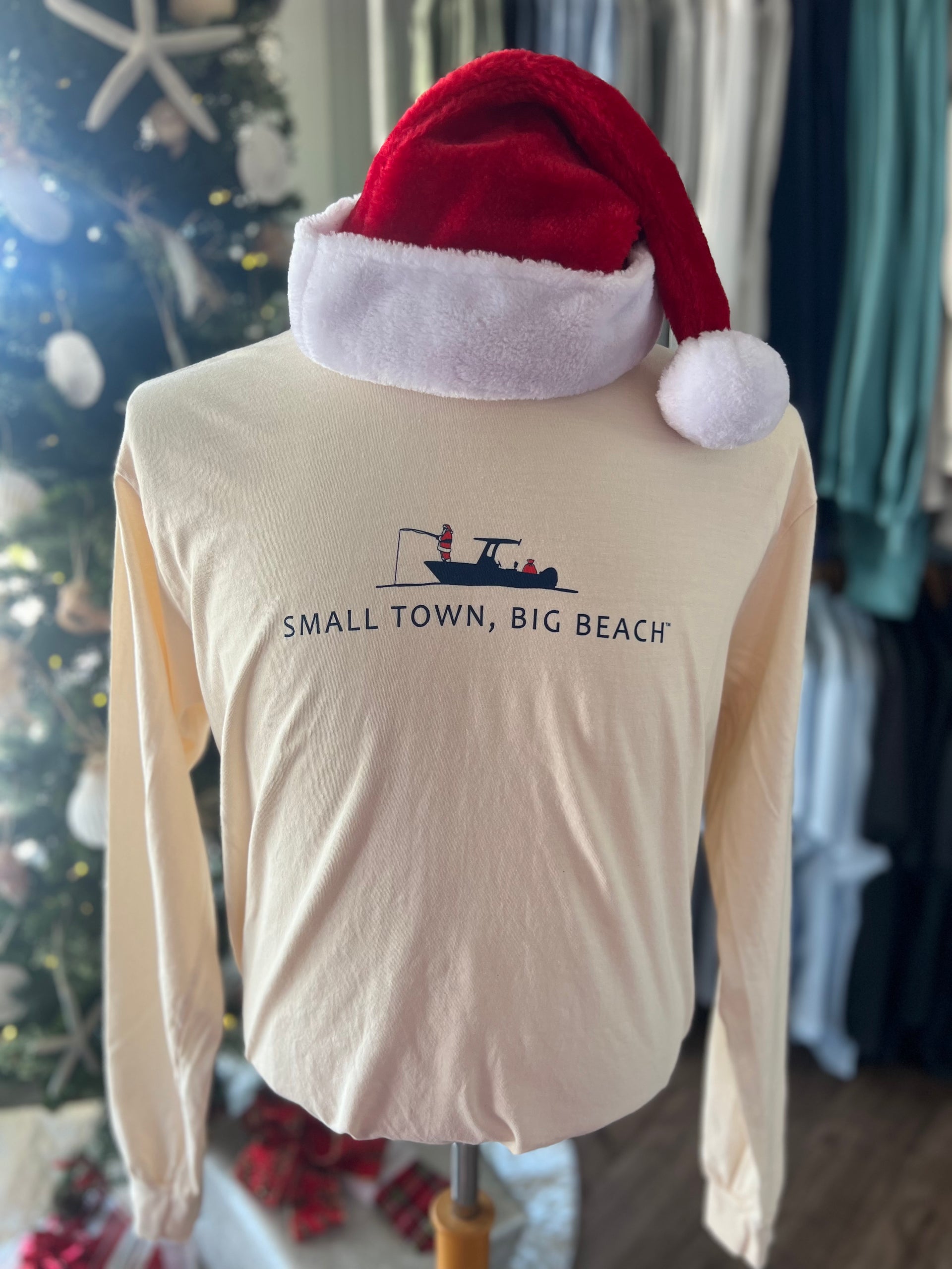 2025 Christmas Fisherman Santa Long Sleeve Shirt-Adult