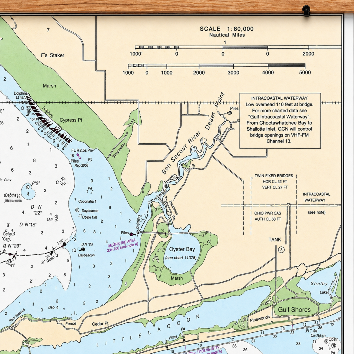 Gulf Shores Map Scroll