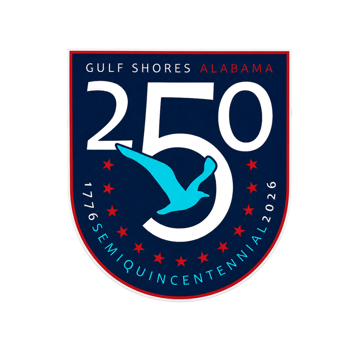250th Badge Sticker