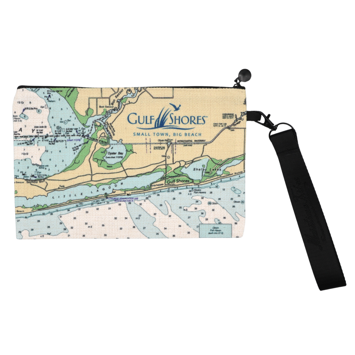 Gulf Shores Map Wristlet Bag