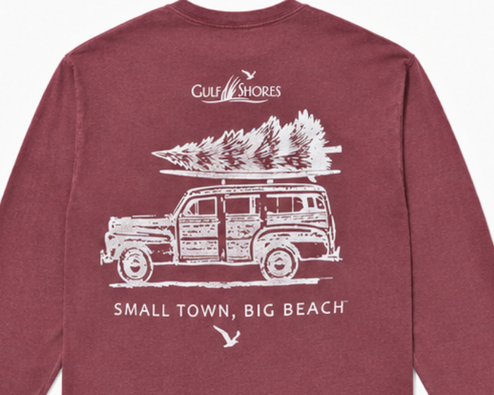 2024 Christmas Woody Wagon Long Sleeve Shirt-Adult