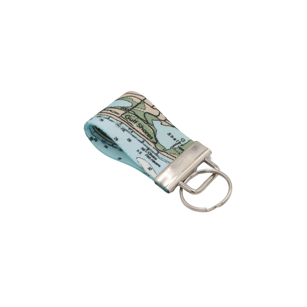 Gulf Shores Map Keychain