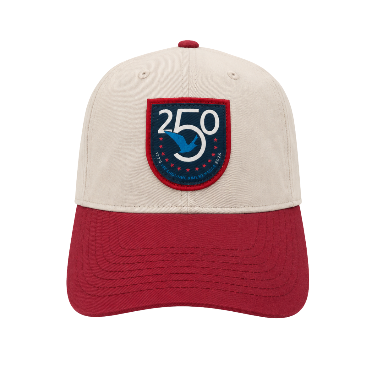 250th Semi-quincentennial Hat: Cardinal + Stone