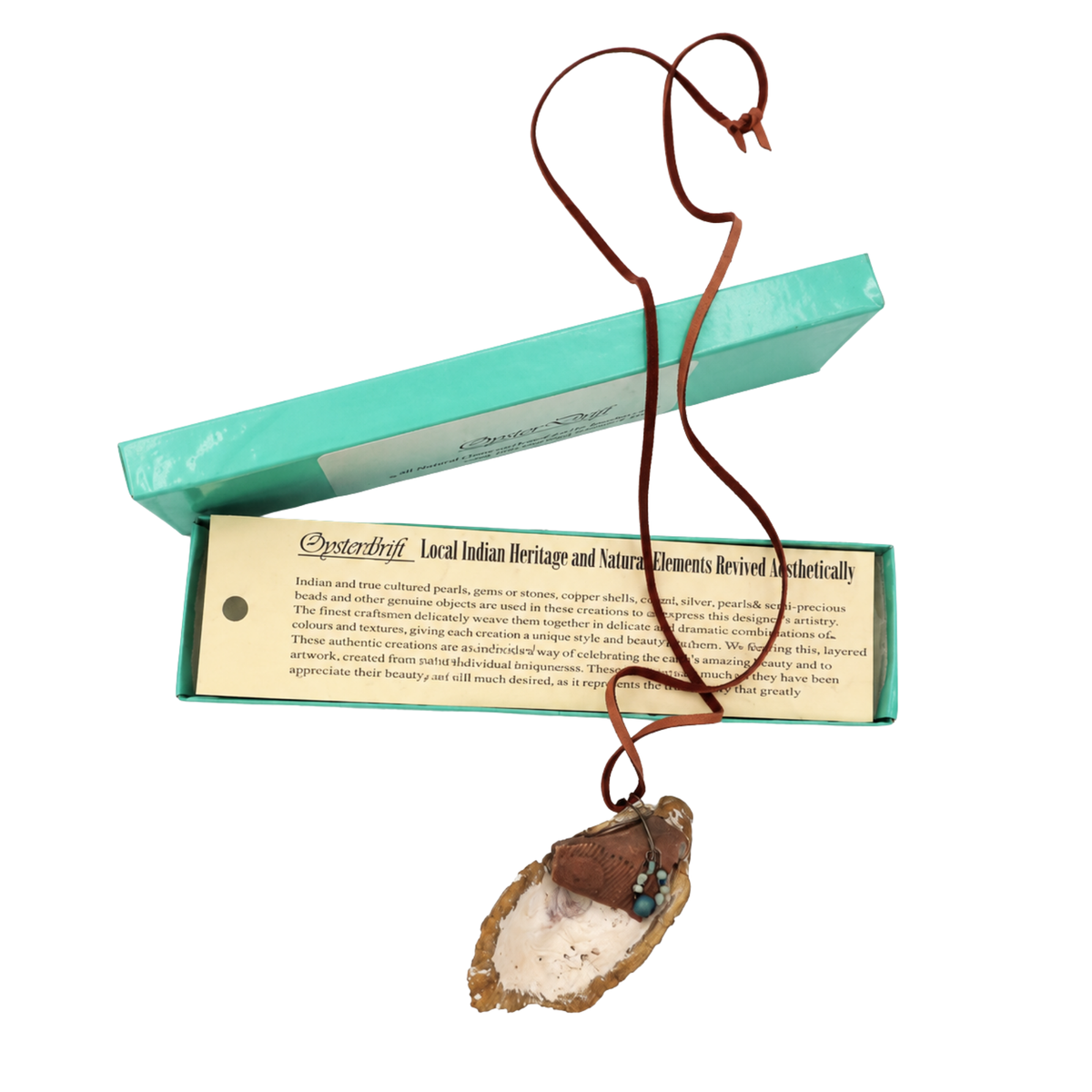 Indian Pottery and Oyster Shell Necklace