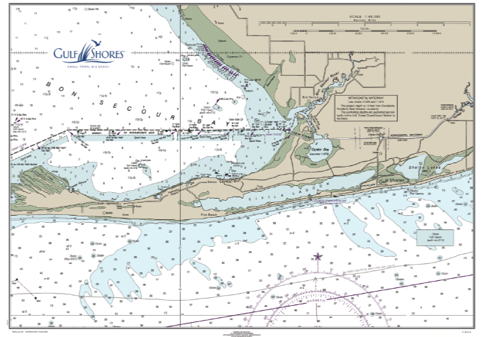 Gulf Shores Map Poster