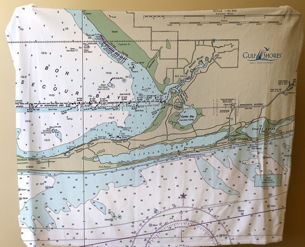 Gulf Shores Map Blanket