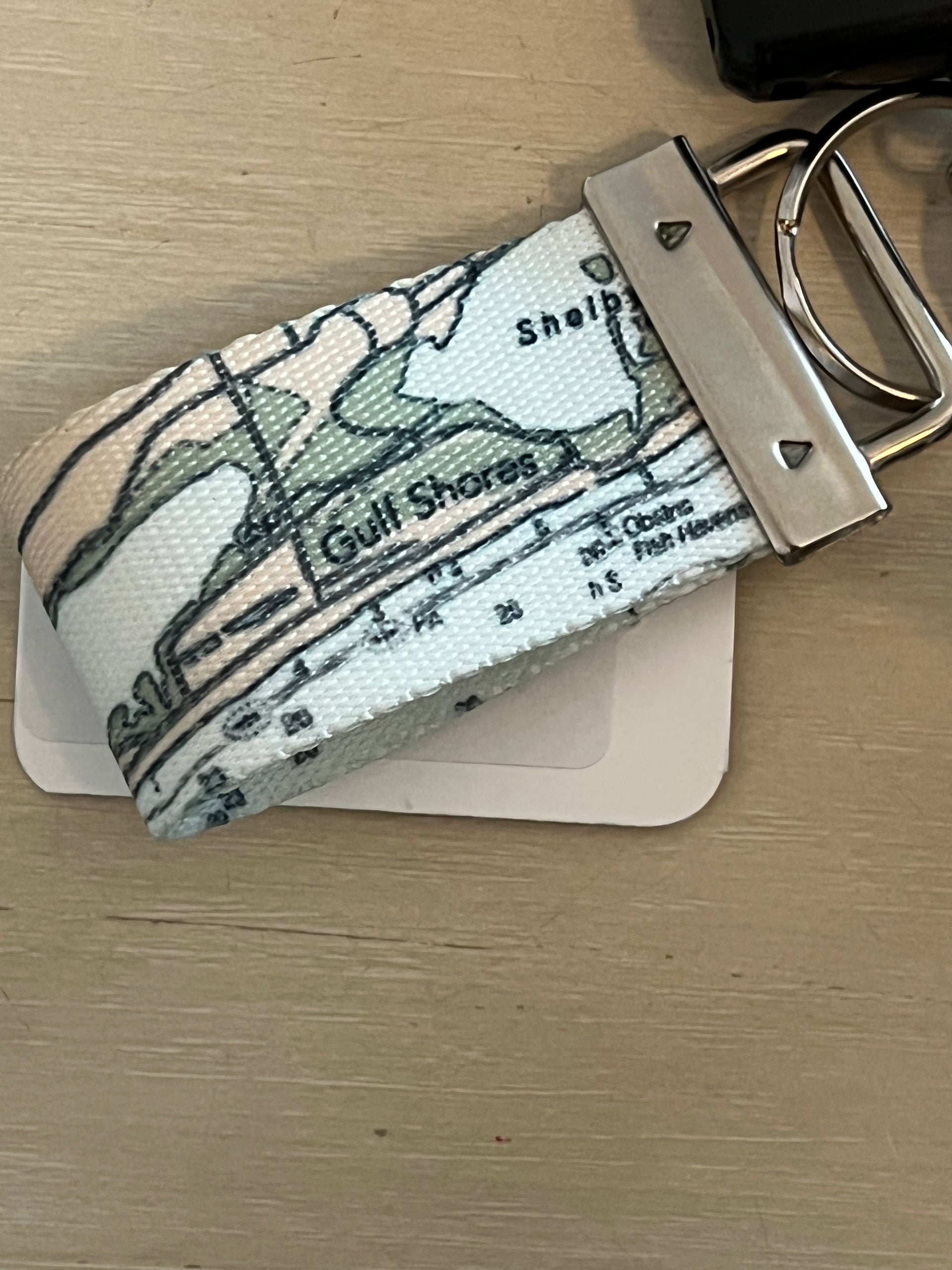 Gulf Shores Map Keychain