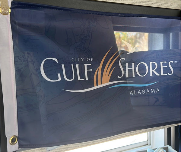 Small Gulf Shores Logo Flag